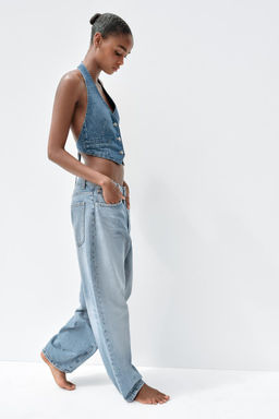 TIE DENIM TOP - Zara фото 5