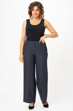 Брюки БелЭльСтиль 601 серо-синяя клетка фото 5