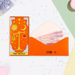 Цена за 10 шт. Конверт для денег THE MONEY, 16×8 см