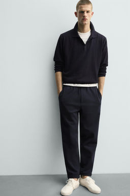 COMFORT NON-IRON JOGGER WAIST TROUSERS - Zara фото 29