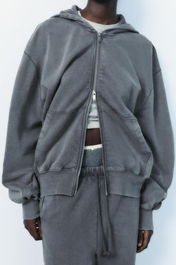OVERSIZE ZIP-UP HOODIE - Zara фото 4