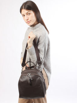 LACCOMA рюкзак НИ77295-коричневый натуральная кожа