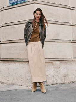 Loose Fit Pileli Etek