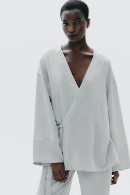 SIDE TIE KIMONO - Zara фото 3