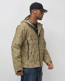 Куртка спортивная мужская весна осень бежевого цвета 25470B