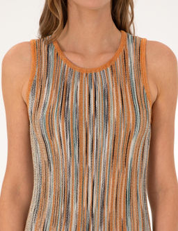 Turuncu A Kesim Triko Elbise - Pierre cardin фото 5