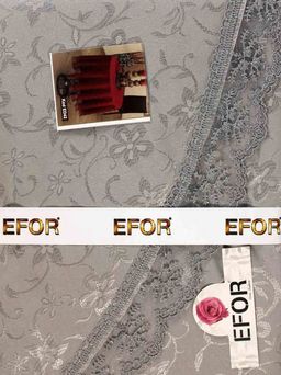 Скатерть EFOR 160xQ КРУГ KDK серый GRI фото 3