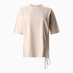 Футболка женская с кулиской MINAKU REGULAR FIT, бежевая, размер 46