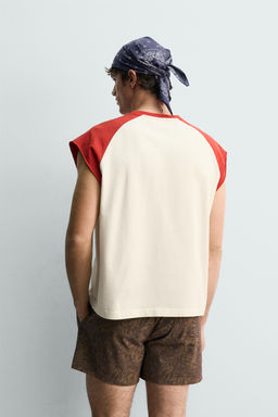CAMISETA TANK COLOR BLOCK / Crudo