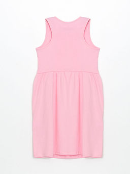 Bisiklet Yaka ?i?ekli K?z ?ocuk Elbise