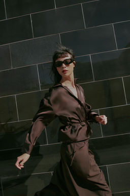 SATIN BLOUSE WITH BELT - Zara фото 5