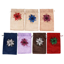 Мешок для подарков, «Цветок», блеск, размер: 19×27 см, МИКС