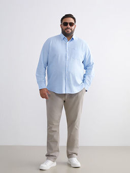 B?y?k Beden Regular Fit Uzun Kollu Erkek G?mlek