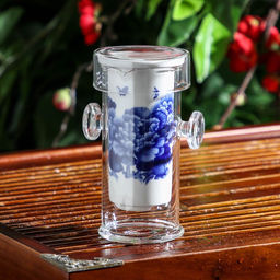 Стеклянная колба для заваривания чая «Горный пейзаж», 200 мл, 7×6×10.7 см, рисунок МИКС