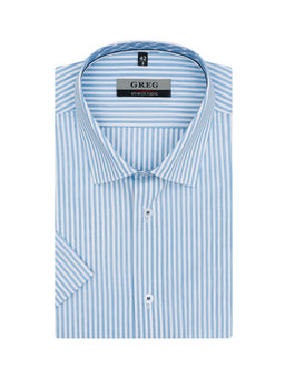 Сорочка мужская короткий рукав GREG 211/207/0226/Z/1p STRETCH