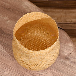 Корзинка плетёная из бамбука, 23×23×23 см