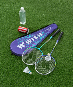 Набор для бадминтона Wish Firestar 780 (2 ракетки + 2 волана), голубой/фиолетовый  фото 13