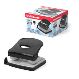 АКЦИЯ Цена за 1 шт. Дырокол ErichKrause U35 Classic до 35 листов, ассорти (в коробке по 1 шт.)