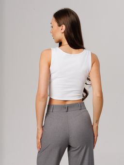 Женский укороченный топ Lingeamo белый ЛТ-09 (1)  фото 6