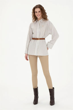 U. S. Polo Assn Женская рубашка с длинным рукавом Stone - U.s. polo assn фото 11