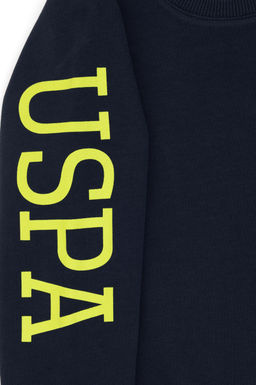 Erkek _ocuk A__k Lacivert _nce Bisiklet Yaka Basic Sweatshirt - U.s. polo assn фото 4