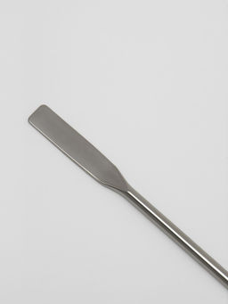 Шпатель для макияжа, двусторонний, 15 см, серебристый