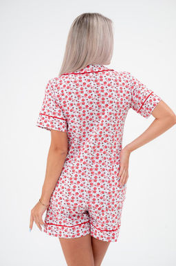 Костюм женский из жакета и шорт из кулирки Рейчел клубничка - Амадэль фото 10