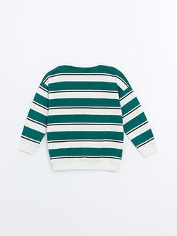 Bisiklet Yaka Bask?l? Erkek ?ocuk Sweatshirt ve E?ofman Alt 2li Tak?m - Waikiki фото 3