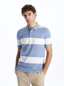 Polo Yaka K?sa Kollu Renk Bloklu Pike Erkek Ti??rt