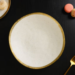 Блюдо фарфоровое сервировочное Magistro Poursephona, d=24 см, бежевый фото 3