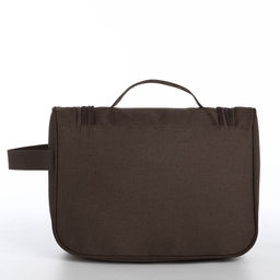 Косметичка-несессер дорожная на молнии, с крючком, с ручкой, коричневая - Simaland фото 2