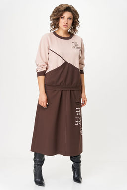 Костюм Aira Style 24129 пудра+коричневый  фото 9