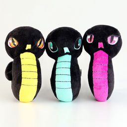 Мягкая игрушка «Змея», чёрно-фиолетовая