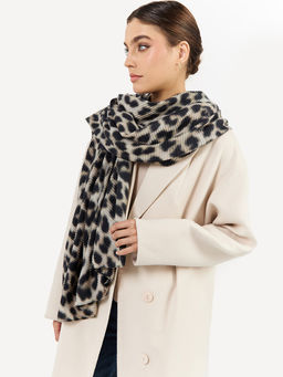 Большой, мягкий, тонкий и очень нежный двусторонний палантин с рисунком - Tantino фото 6