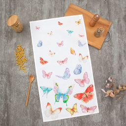 Полотенце Этель Бабочки 40х73 см, 100% хлопок, саржа 190 гр/м2