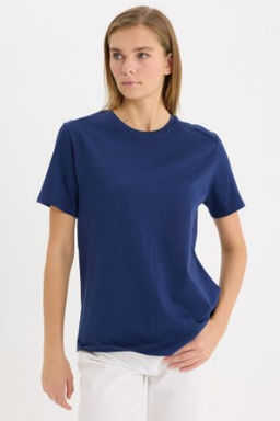 Regular Fit Bisiklet Yaka Basic Duz Premium K?sa Kollu Tisort