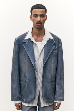 Americana en denim Loose Fit - H&m фото 2