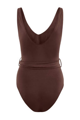 Kahverengi V Yaka Kapl? Aksesuarl? Regular Mayo TBESS26MA00060