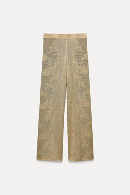 JACQUARD KNIT TROUSERS - Zara фото 6