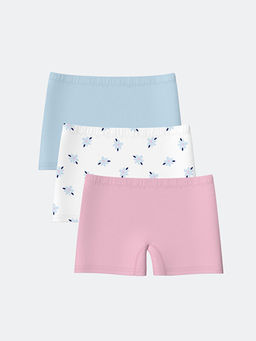 Bask?l? K?z ?ocuk Boxer 3l?