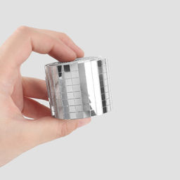 Зеркальная мозаика клеевая, 0.5×0.5 см, 8 рядов 4 см, 1±0.1 м, серебряное стекло