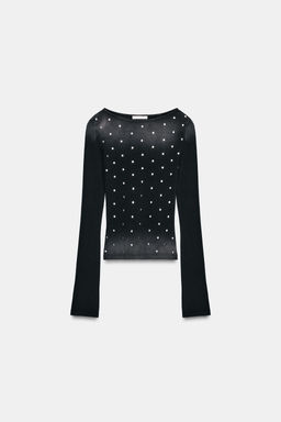 WASHED STUDDED TOP - Zara фото 8