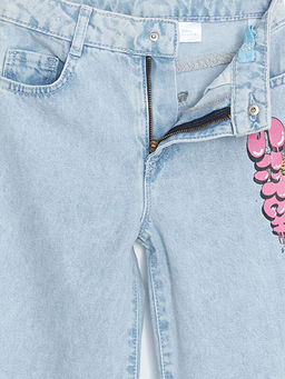 Beli Lastikli Wideleg K?z ?ocuk Jean Pantolon