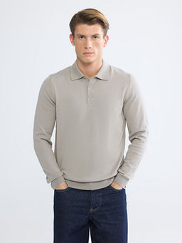 Polo Yaka Erkek Triko Kazak