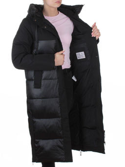 A81 BLACK Пальто зимнее женское (200 гр. холлофайбер)