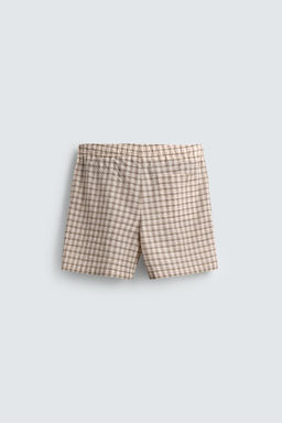 TEXTURED CHECK BERMUDA SHORTS - Zara фото 8