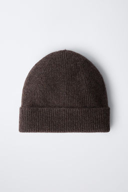 100% CASHMERE RIBBED BEANIE - Zara фото 3