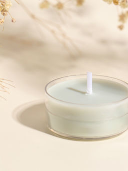 Цена за 3 шт. Чайная свеча ароматическая «Круглая» зелёная, грейпфрут и мандарин, 3.8×3.8×1.8 см