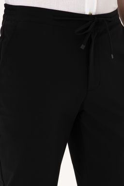 Erkek Body Fit Siyah Kanvas Pantolon