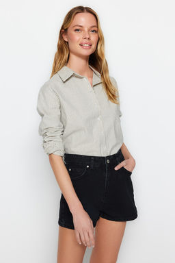 TRENDYOLMILLA Siyah Yuksek Bel Denim Sort TWOSS23SR00312  фото 5